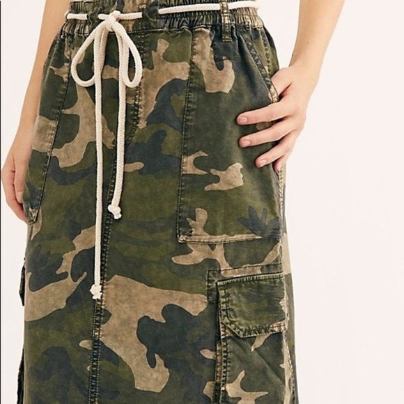 Free People Camouflage Maxi Skirt - Picture 3 of 15